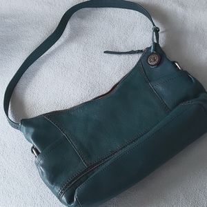 The Sak Teal Leather Shoulder Bag